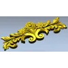 Rococo floral cartouche STL for CNC
