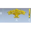 Декоративный картуш "Розовый веер" - stl модель для ЧПУ