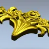 Rose Acanthus Crest - STL 3D model for CNC carving