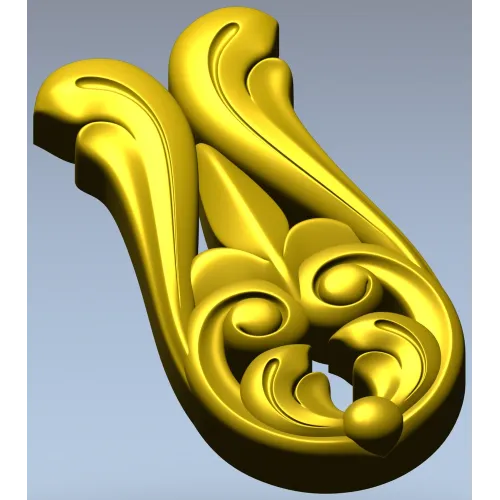 Акантовая вертикальная накладка - 3D модель STL для ЧПУ