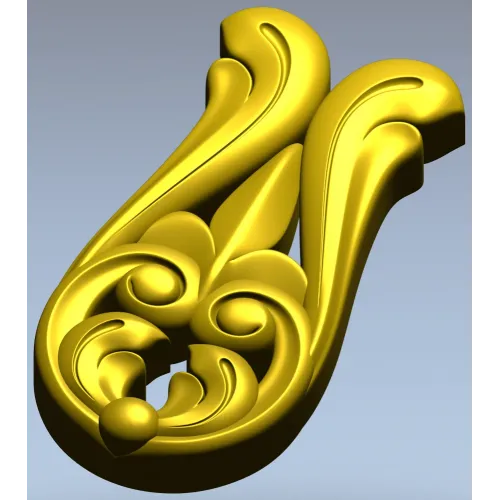 Акантовая вертикальная накладка - 3D модель STL для ЧПУ