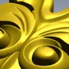 Декоративный картуш в растительном стиле - stl модель для ЧПУ
