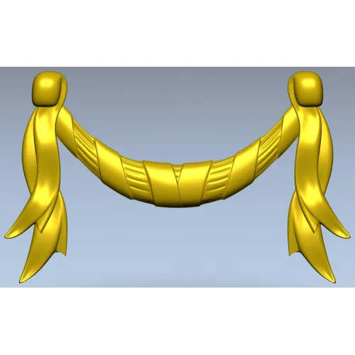 Baroque Ribbon Swag STL 3D Model for CNC