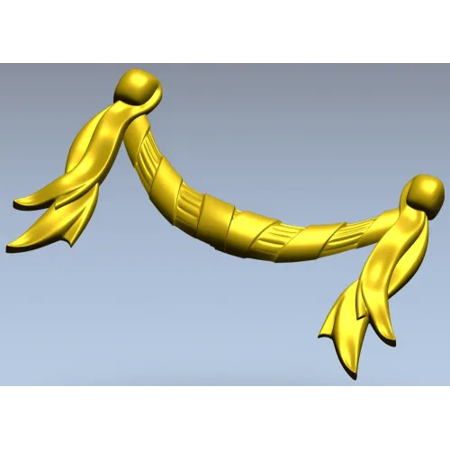 Baroque Ribbon Swag STL 3D Model for CNC