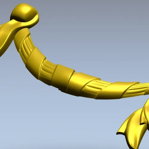 Baroque Ribbon Swag STL 3D Model for CNC