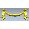 Baroque Ribbon Swag STL 3D Model for CNC