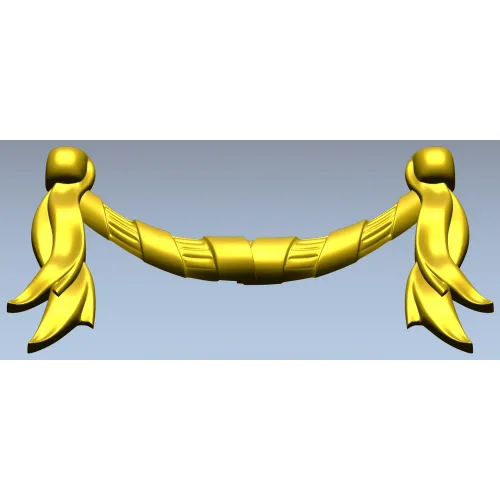 Baroque Ribbon Swag STL 3D Model for CNC