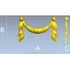 Baroque Ribbon Swag STL 3D Model for CNC