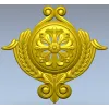 Рельефный медальон с розеткой и лавровым венком (STL для ЧПУ)