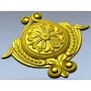 Рельефный медальон с розеткой и лавровым венком (STL для ЧПУ)
