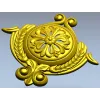 Рельефный медальон с розеткой и лавровым венком (STL для ЧПУ)