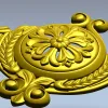 Рельефный медальон с розеткой и лавровым венком (STL для ЧПУ)