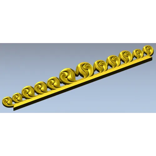 Stylized Rosette Frieze - STL 3D Model for CNC