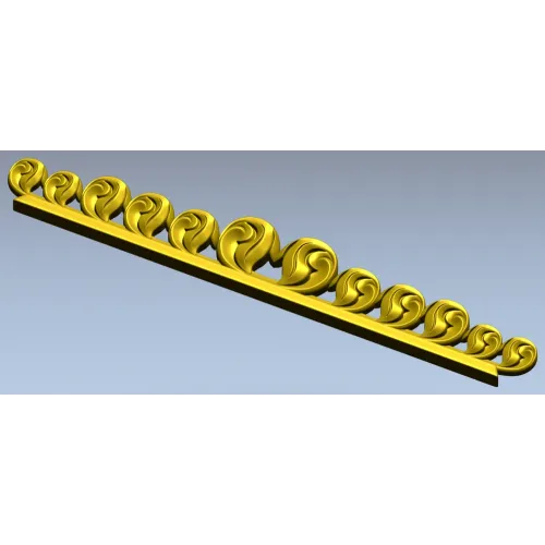 Stylized Rosette Frieze - STL 3D Model for CNC