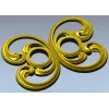 Baroque Twin-Scroll Applique STL for CNC