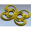 Baroque Twin-Scroll Applique STL for CNC