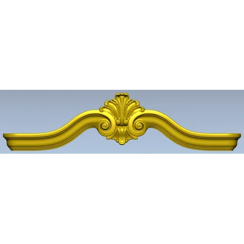 Rococo Acanthus Crest STL 3D Model for CNC