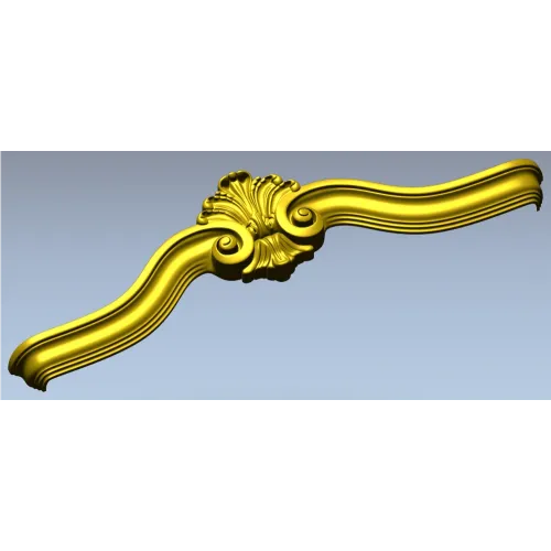 Rococo Acanthus Crest STL 3D Model for CNC