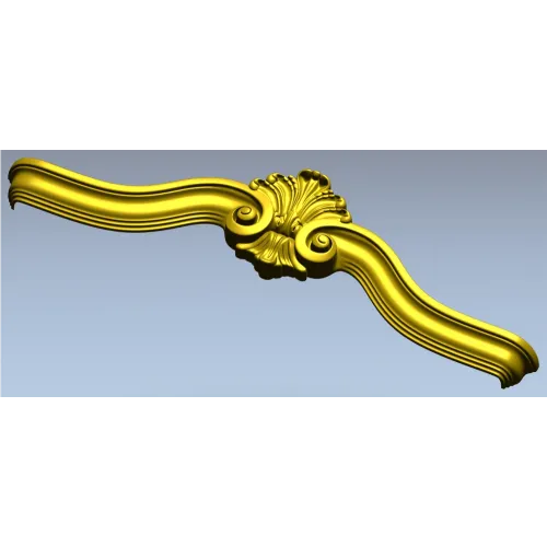 Rococo Acanthus Crest STL 3D Model for CNC