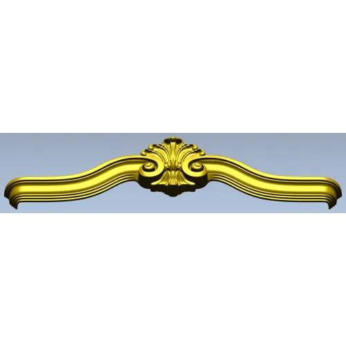 Rococo Acanthus Crest STL 3D Model for CNC