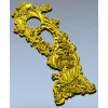 Вертикальная декоративная накладка в стиле рококо - stl модель для ЧПУ