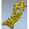 Вертикальная декоративная накладка в стиле рококо - stl модель для ЧПУ