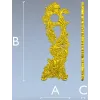 Вертикальная декоративная накладка в стиле рококо - stl модель для ЧПУ