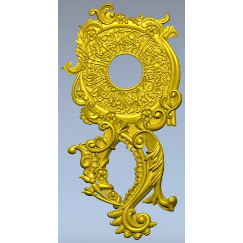Baroque Rosette Applique STL for CNC