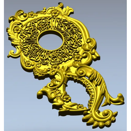 Baroque Rosette Applique STL for CNC