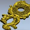 Baroque Rosette Applique STL for CNC