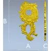 Baroque Rosette Applique STL for CNC