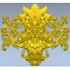 Барочный картуш с маской и нимфами - STL модель для ЧПУ