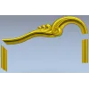 Верхний картуш в стиле рококо - STL модель для ЧПУ