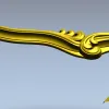 Верхний картуш в стиле рококо - STL модель для ЧПУ