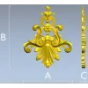 Рокайльный картуш с раковиной и цветочным мотивом - STL модель для ЧПУ