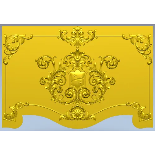 Baroque Acanthus Cartouche STL