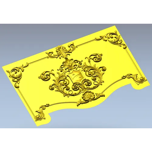 Baroque Acanthus Cartouche STL