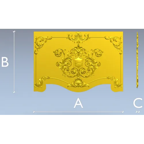 Baroque Acanthus Cartouche STL