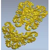 Baroque Acanthus Cartouche - High-Relief STL Model for CNC