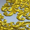 Baroque Acanthus Cartouche - High-Relief STL Model for CNC