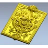Cherubic Medallion Relief STL