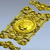 Декоративная панель с львиным медальоном - 3D модель STL для ЧПУ