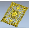 Rose Medallion Vine Panel - STL 3D model for CNC milling