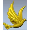 Dove Relief STL - Decorative 3D Model for CNC