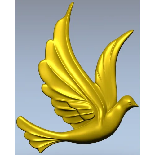 Dove Relief STL - Decorative 3D Model for CNC