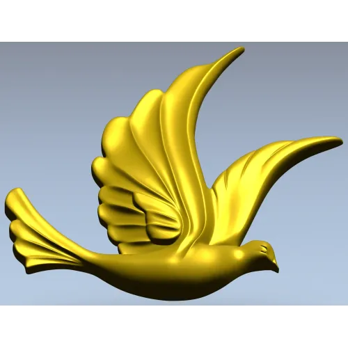 Dove Relief STL - Decorative 3D Model for CNC