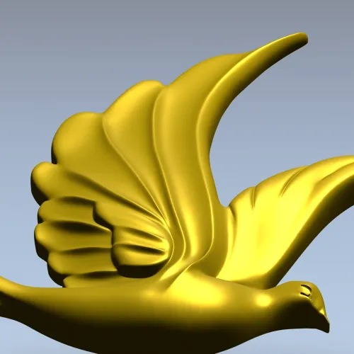Dove Relief STL - Decorative 3D Model for CNC