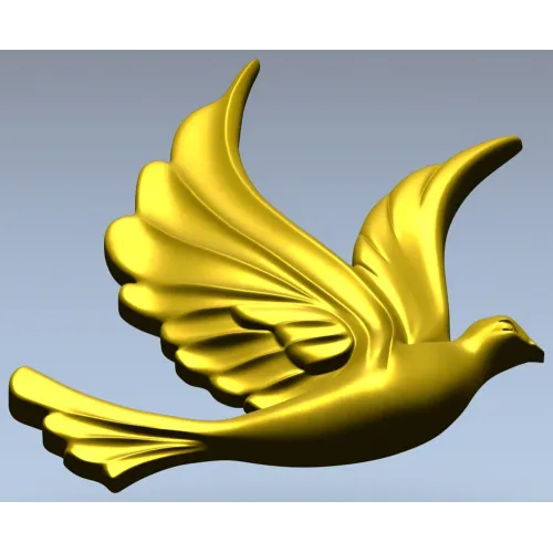 Dove Relief STL - Decorative 3D Model for CNC