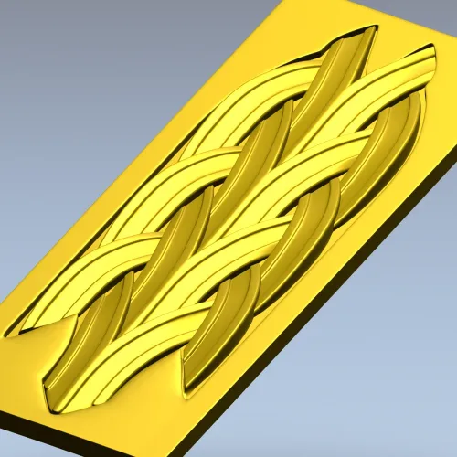 Braided Vertical Panel STL for CNC Router