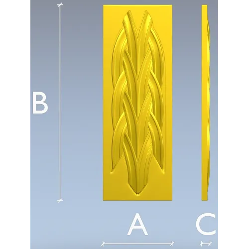 Braided Vertical Panel STL for CNC Router
